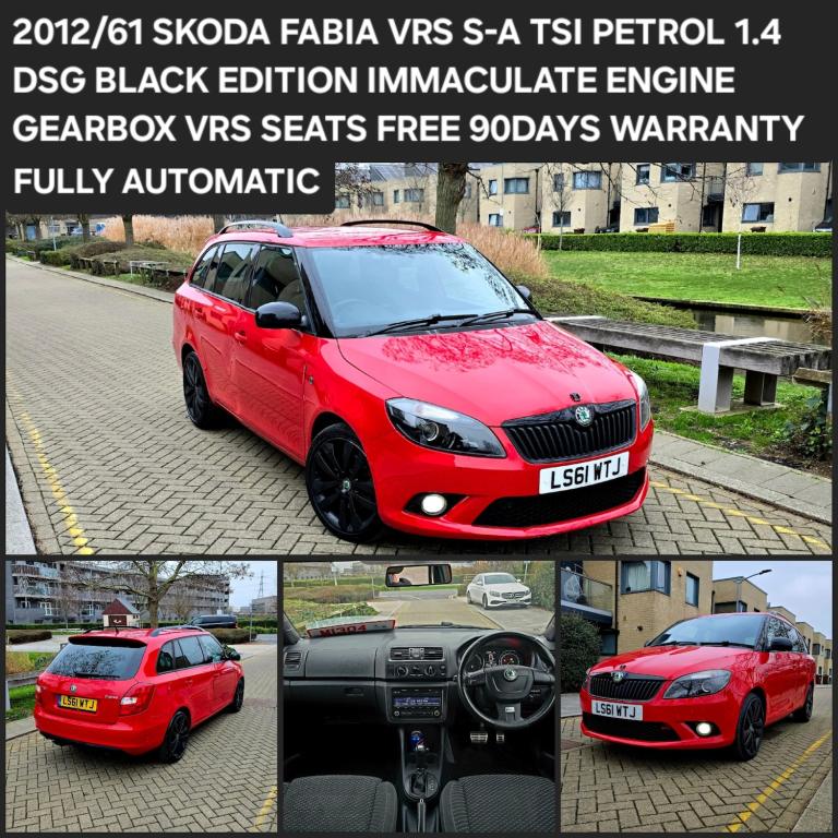 2011 Skoda Fabia AUTOMATIC VRS 1.4 TSI ULEZ DSG 90 DAYS WARRANTY IMMACULATE ENGINE GEARBOX  ESTAT...