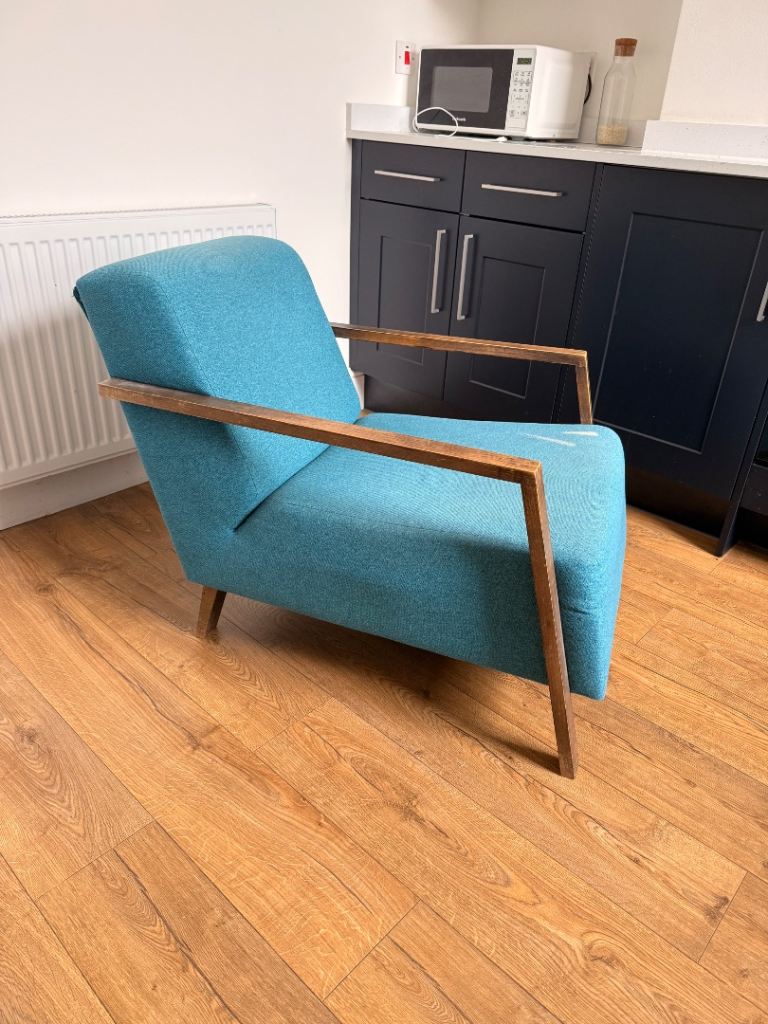 Blue arm chair 