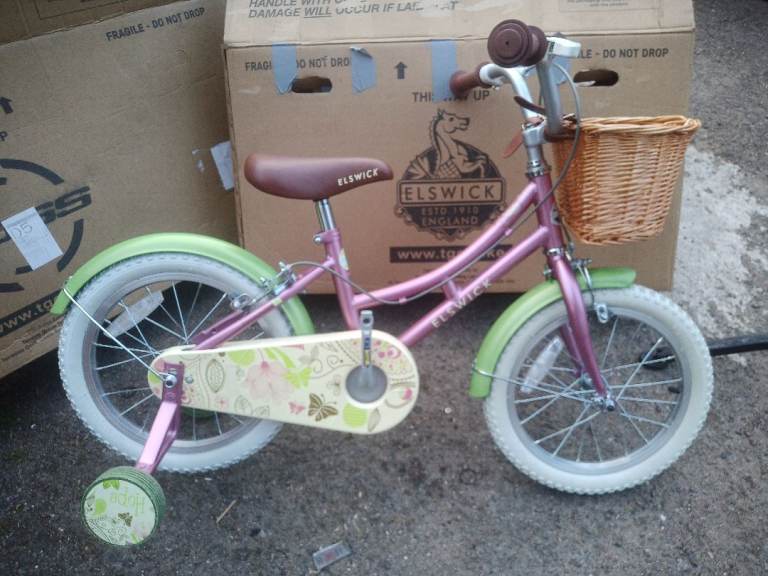 Elswick Hope 16-inch Girls Kids Heritage Bike with Basket & Stabilisers