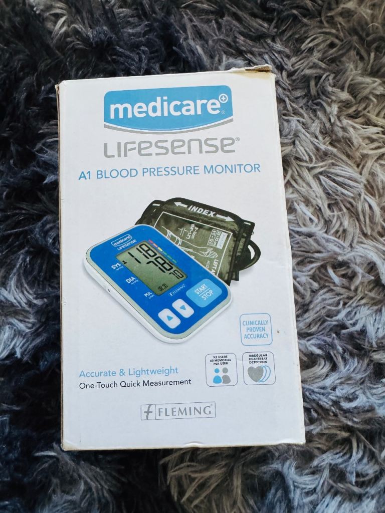 Medicare LifeSense A1 Blood Pressure Monitor – Automatic Upper Arm Monitor