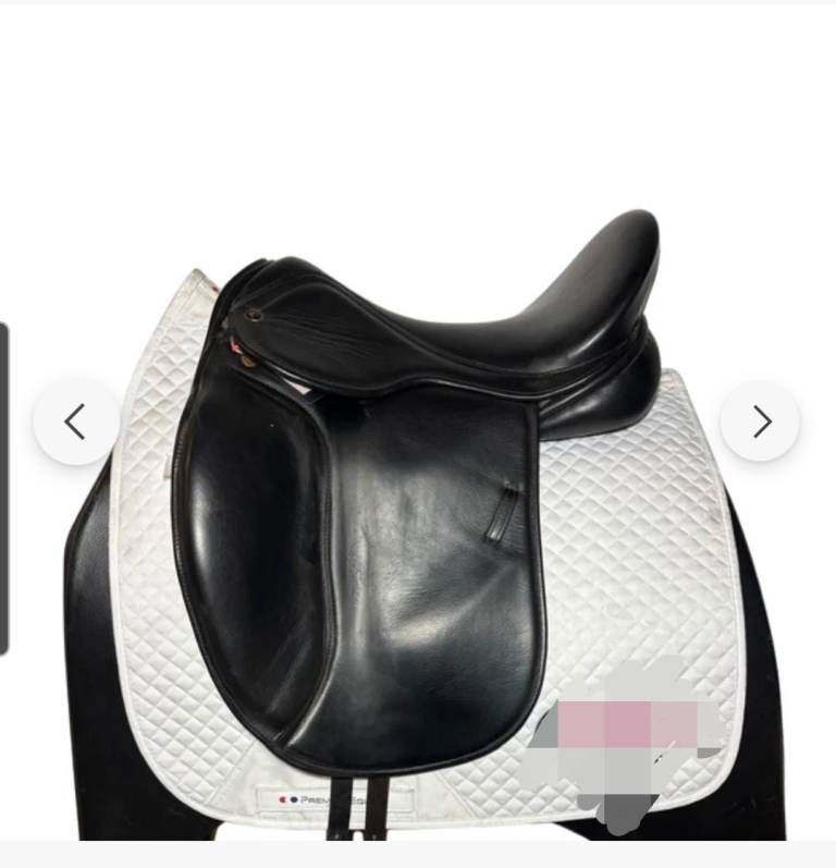Horse, Cob & Pony 17" Wide Dressage saddle in Black