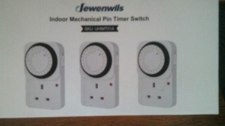 Jewenwils Indoor Mechanical Pin Timer Switch - New in Box