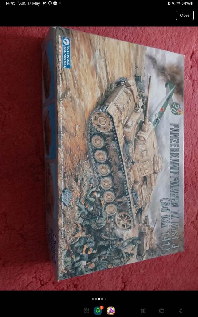 Vintage Panzerkampfwagen tank model kit