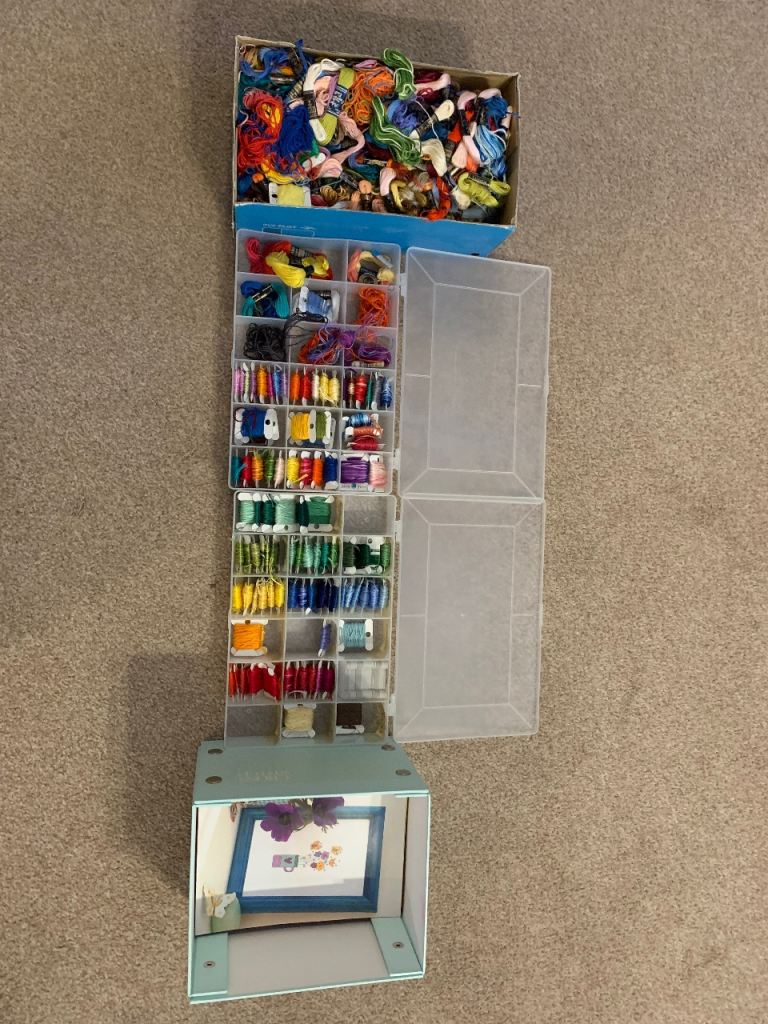 Cross stitch thread and patterns 