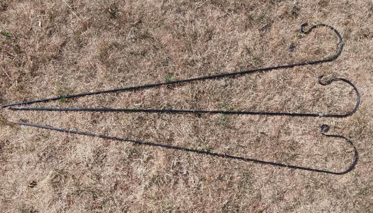 3 Metal Shepherd's Hooks / Garden Stakes
