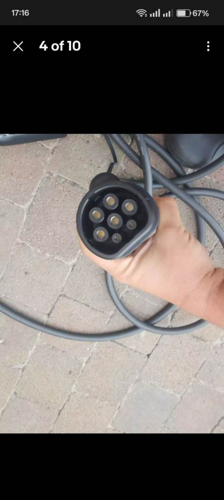 Ev charger cable 3 phrase 22kw 5 m black