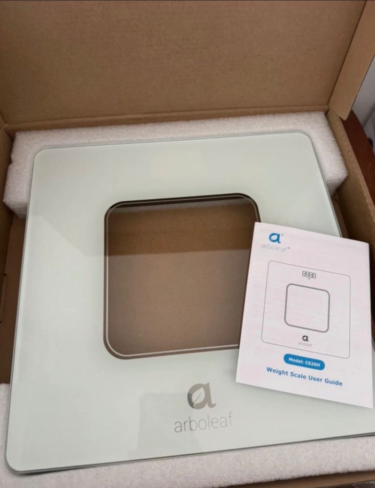 Arboleaf Digital Bathroom Weight Scale CS20H White | Glass Body | New Boxed