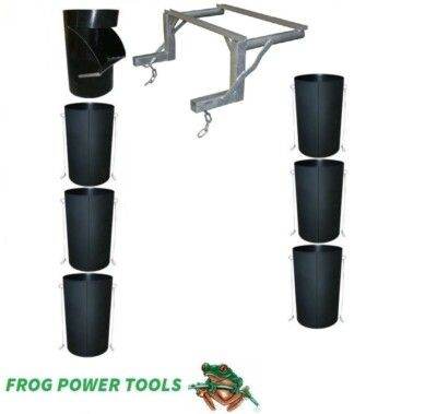 Black Jumbo chute bundle 6metre run with Heavy duty fixing frame FREE DELIVERY