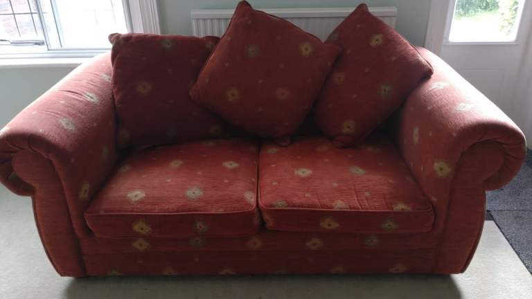 Comfortable Orange Sofa Bed – Good Condition