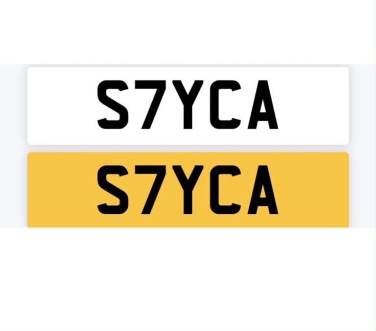 S7 YCA Stacie stayce Saiqa private number plate cherished reg 