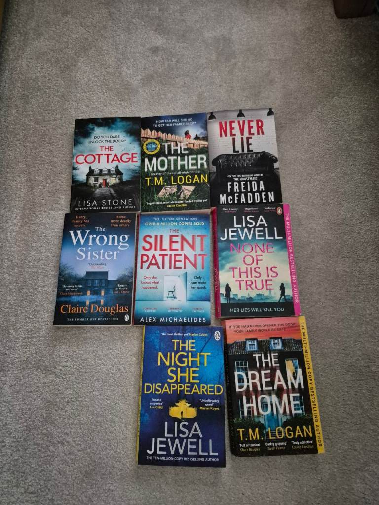 8 X Crime thriller/ psychological books