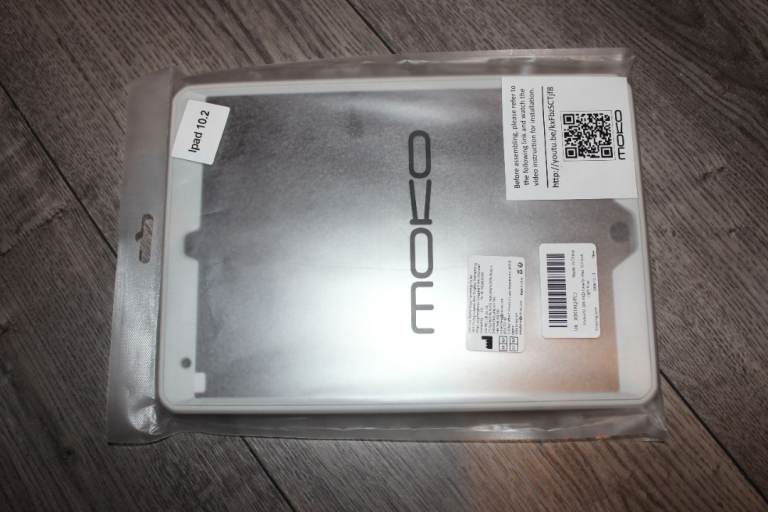 iPad 10.2 Inch Case Built-in Screen Protector, Light Gray for iPad 9th/8th/7th