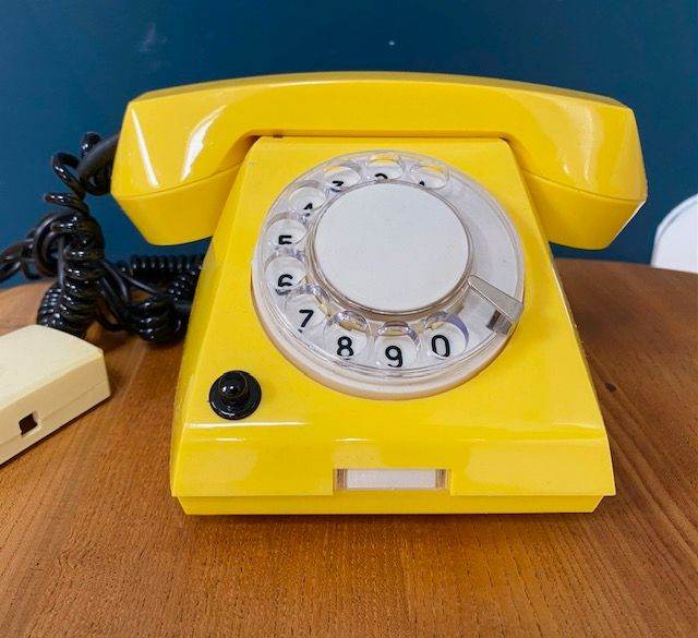 VINTAGE NEW OLD STOCK SOVIET TELEPHONE, VEF, 1980S, CCCP, BOXED, MID CENTURY