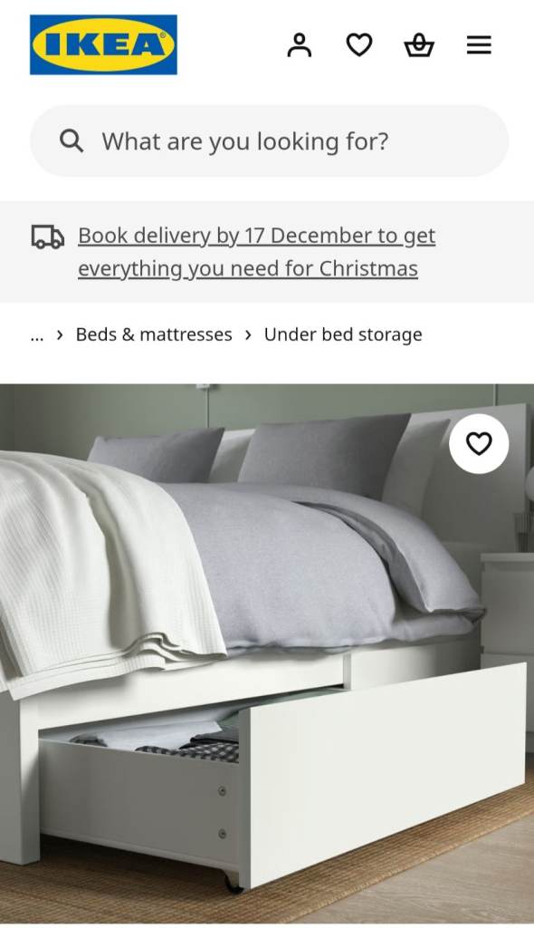 2 X IKEA MALM under bed storage boxes