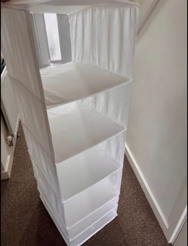 2x hanging wardrobe shelves 