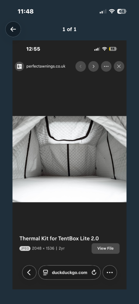 Tent box lite 2.0 thermal liner