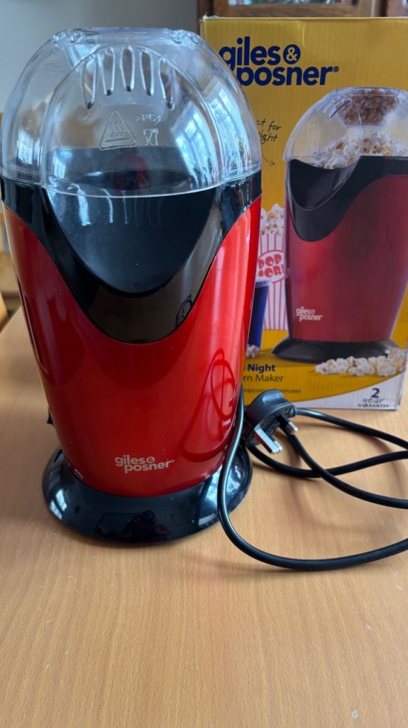 Giles & Posner Popcorn Maker – Red, Good Condition