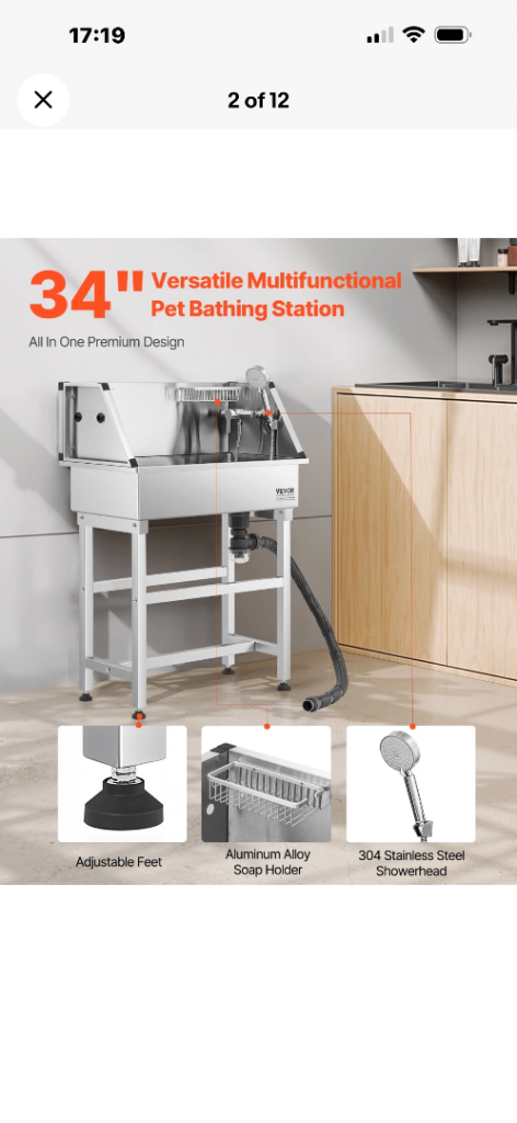 New Stainless steel dog grooming bath