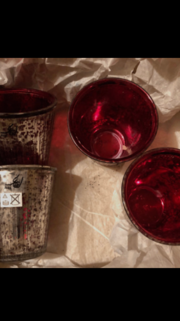 Red Mercury Glass Tealight 