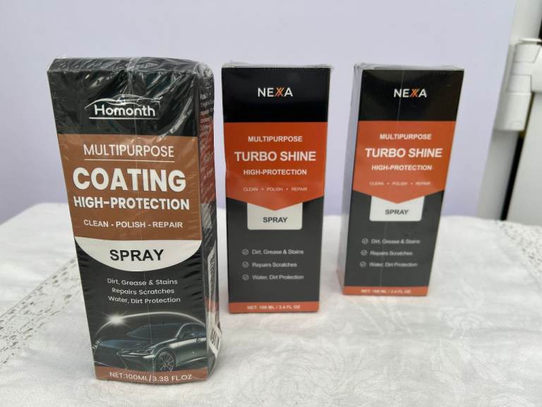 3 x 100ml Car Spray Polish  NEW SEALED
