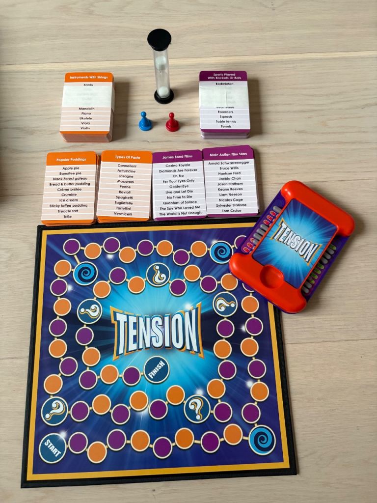 Tension family trivia board game