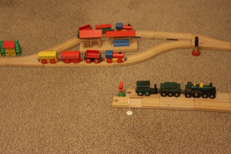  Wooden Train set and accessories 