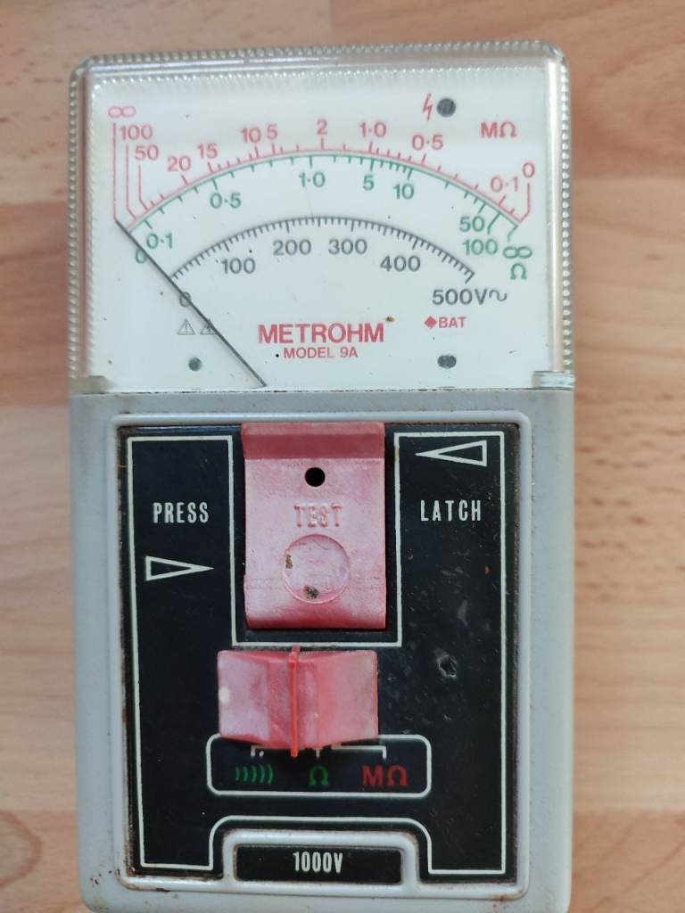 METROHM Model BA Insulation Tester – Fair Condition