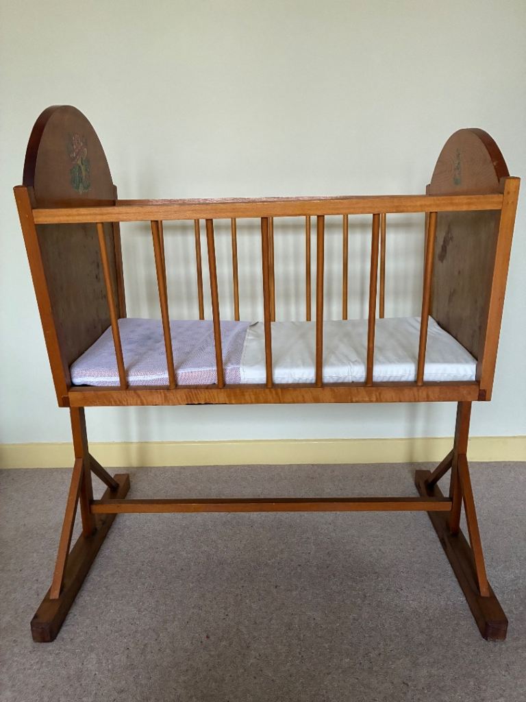 Handmade wooden crib