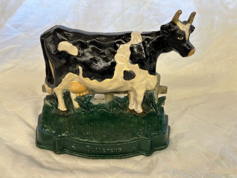 Attractive Cast Iron Cow Door Stop