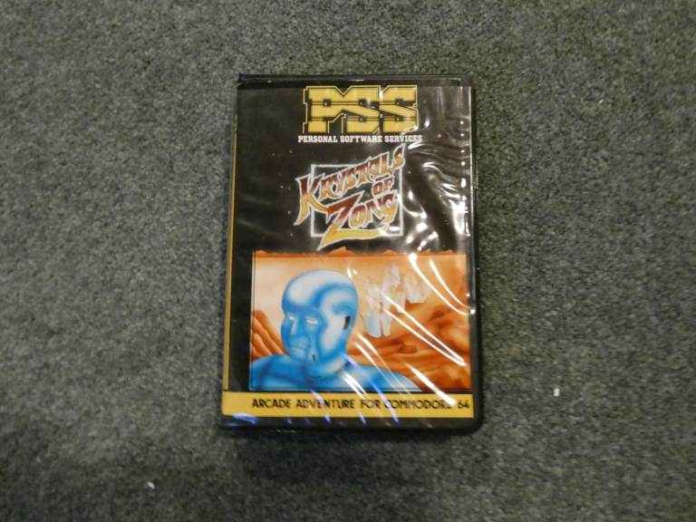 Commodore 64 game Krystals of Zong boxed Tape Box