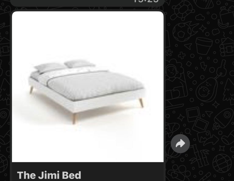 La Redoute double bed frame white 