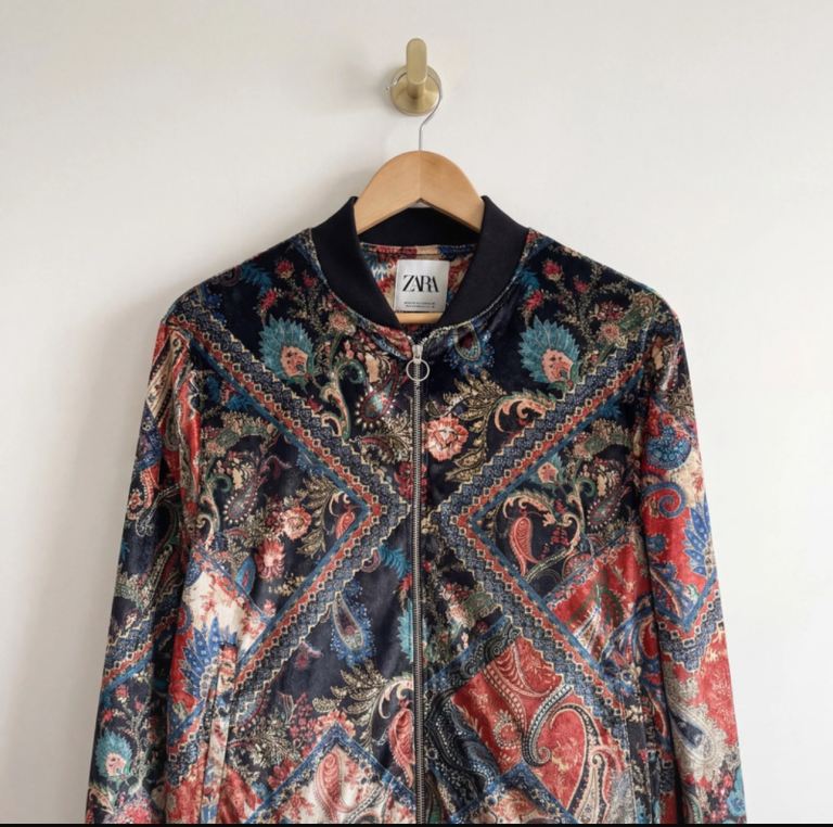ZARA Patterned Bomber Jacket