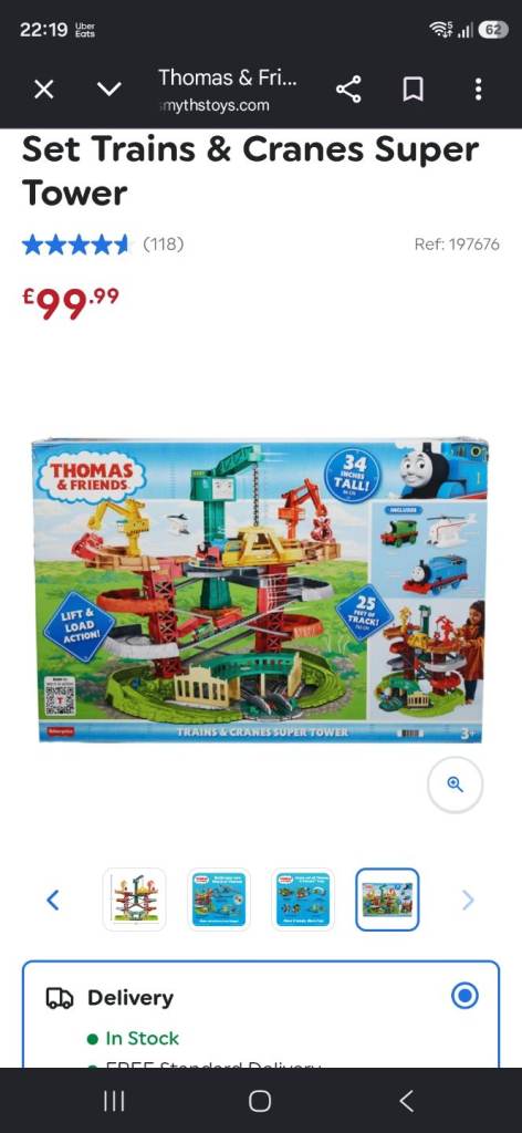 Thomas & Friends Track Set Trains & Cranes Super Tower