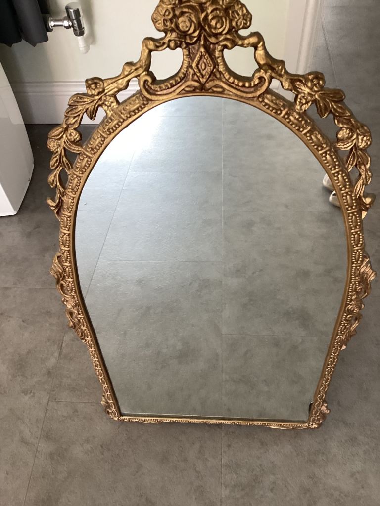 Gilt Framed Arched Mirror