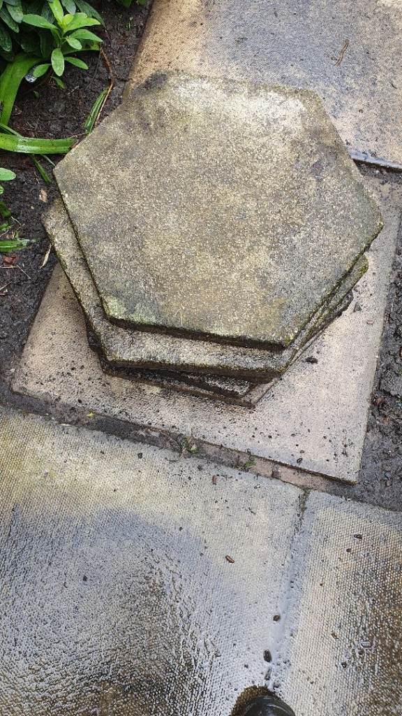 SOLD - Hexgonal concrete slabs
