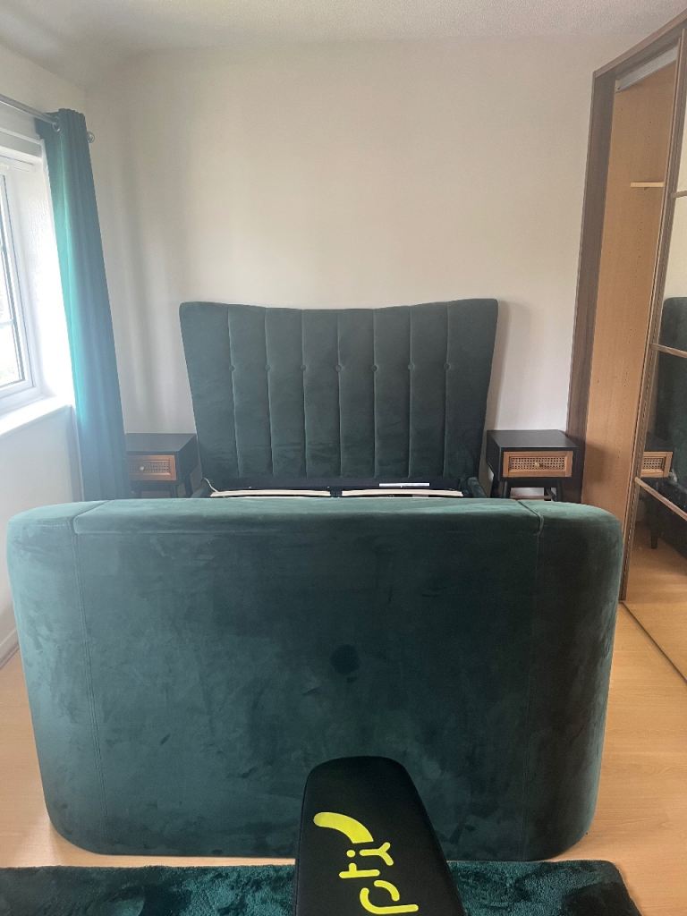 Emerald Green TV Ottoman Bed (TV not included)