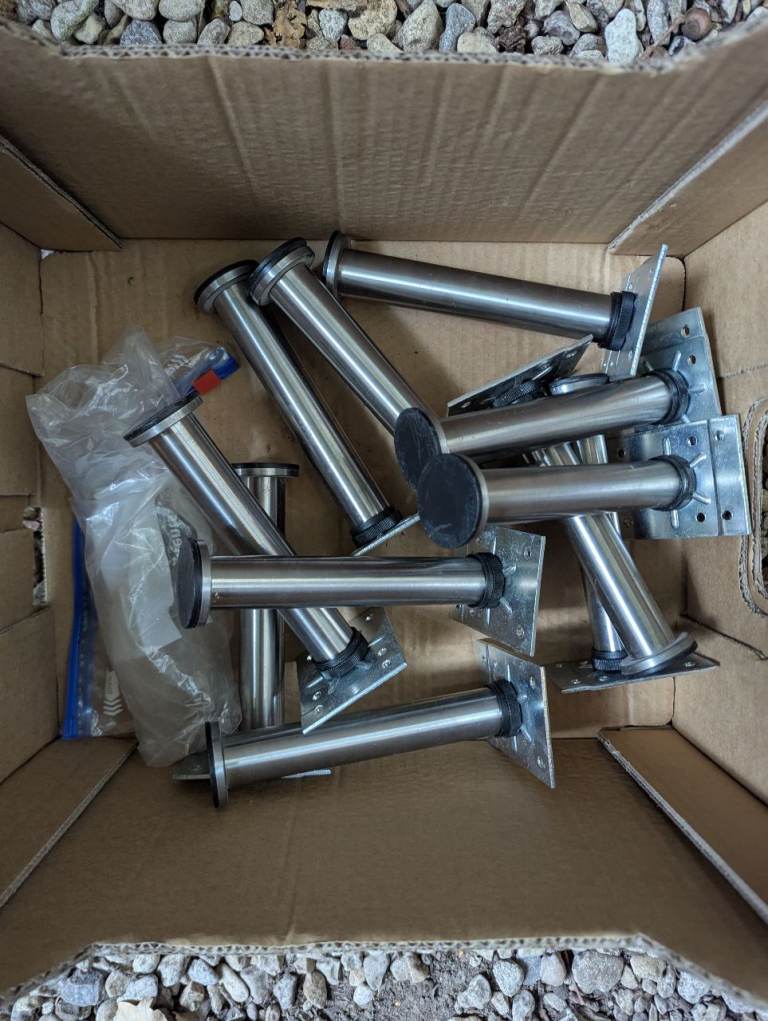 IKEA CAPITA Stainless Steel Legs 16cm x 11
