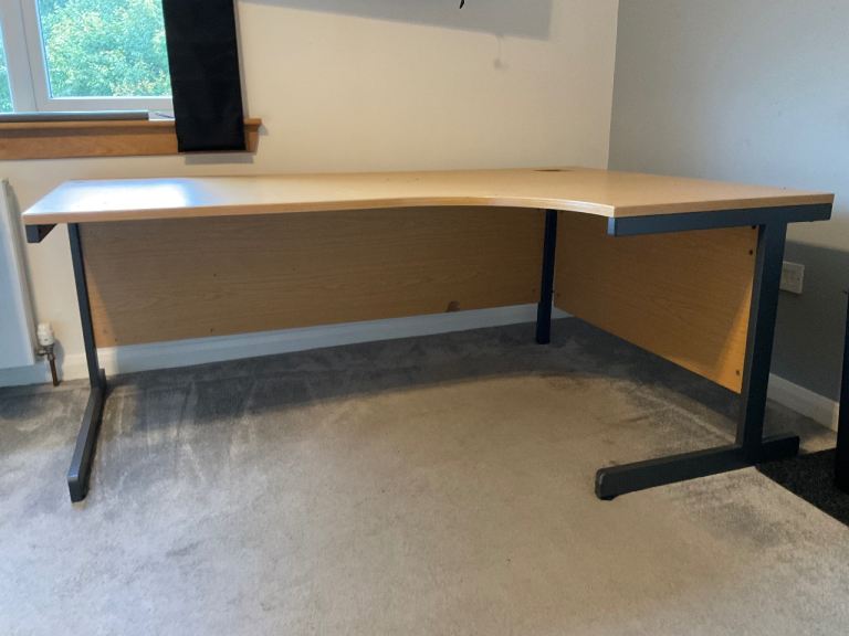 Office desk right hand corner
