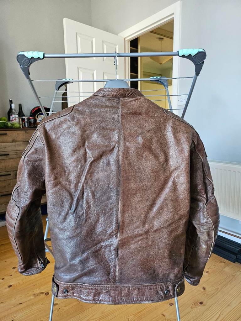 Texpeed Leather Motorcycle Jacket, Small