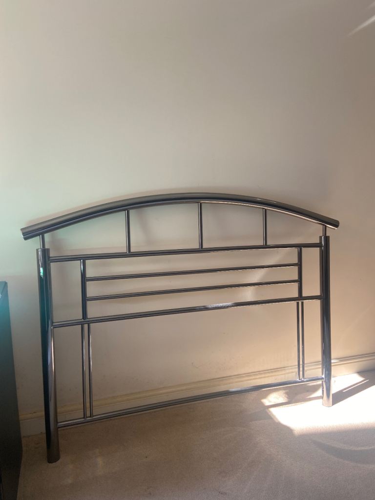 Chrome Double Bed Headboard – Good Condition