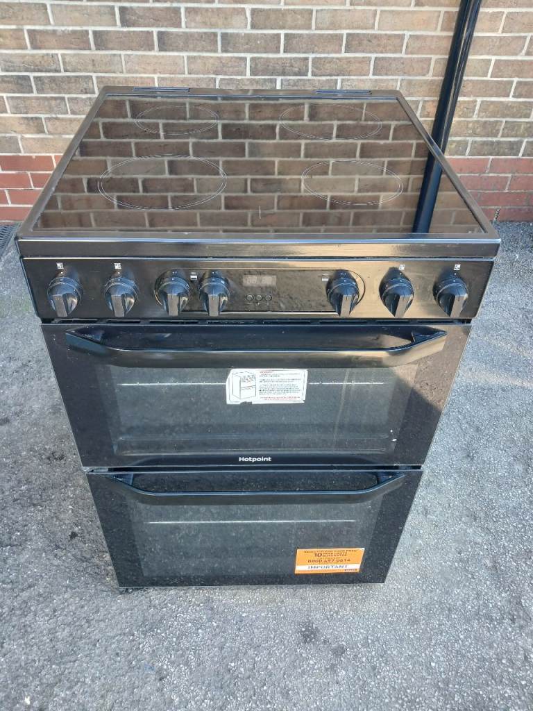 COOKER REFURBISHED ELECTRIC COOKER DOUBLE OVEN SEPARATE GRILL 60CM CERAMIC TOP CAN DELIVER £260