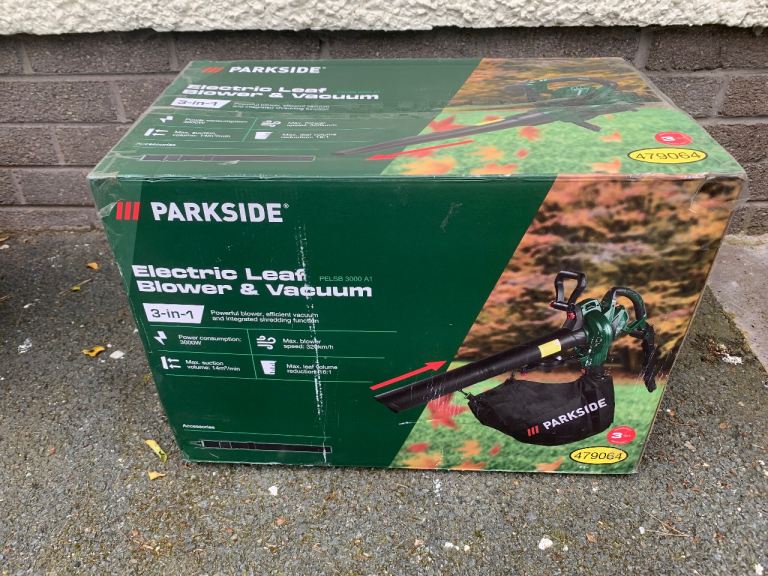 Parkside 3-in-1 Electric Leaf Blower & Vacuum – Brand NEW