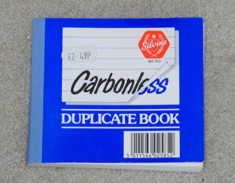 Silvine Carbonless Duplicate Book