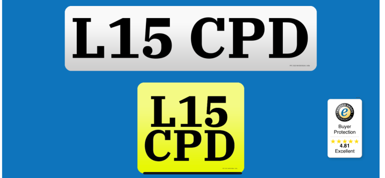Ideal Christmas 🎄 present 🎁 L15 CPD private cherished personalised registration plate number