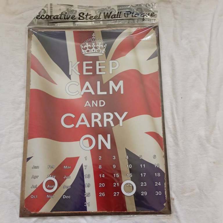 Brand new metal calendar