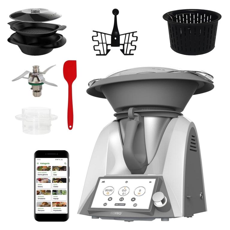 Cobbo OC-1 Multi-Function Kitchen Robot, Plastic, white/Grey - DELIVERY CAN BE ARRANGED