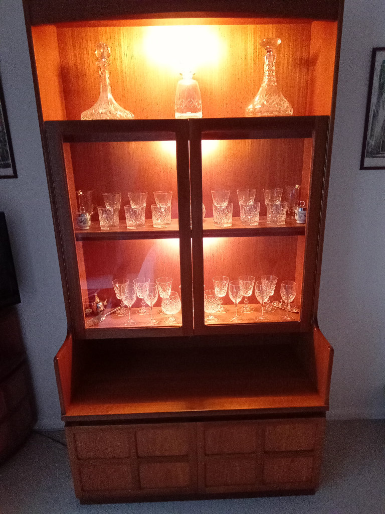 Classic mid-century display wall unit.
