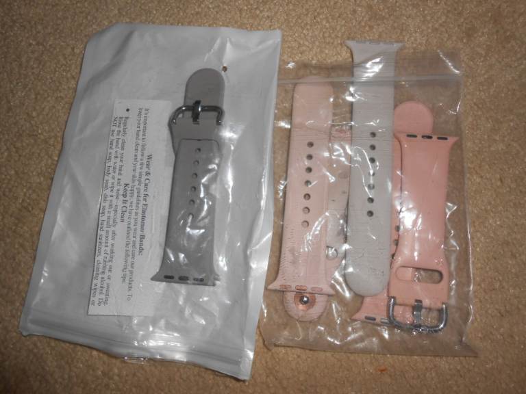 WATCH STRAPS MIXED PINK AND GREY JOB LOT