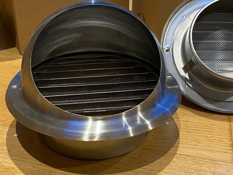 image for Two WeCooper Stainless Steel Round Air Vent Outlets