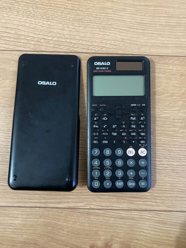 image for Osalo OS-82MS II Scientific 240 Functions Calculator Black Solar Powered 